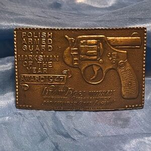 Vintage ‘70s *POLISH ARMED GUARD MARKSMEN OF THE YEAR* Belt Buckle